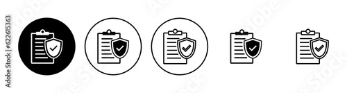 Insurance icon set. insurance symbol vector