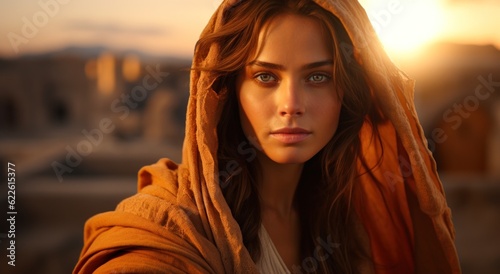 Photographie Portrait of Mary Magdalene disciple of Jesus Christ Generative AI Illustration