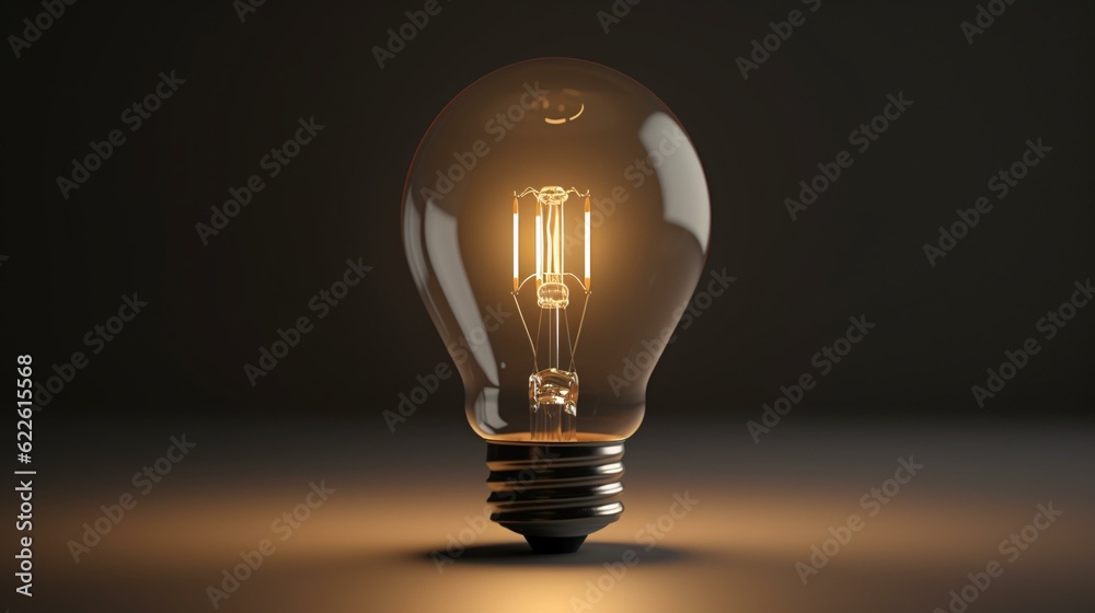 light bulb on black background light bulb on black background