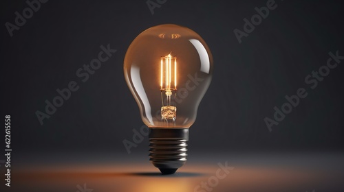 light bulb on dark background