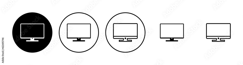Computer icon set. computer monitor icon vector. Computer icon set. computer monitor icon vector.