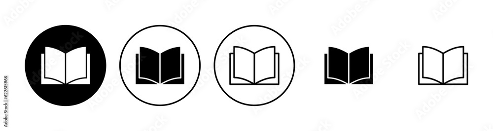 Book icon set. open book icon vector. ebook icon Book icon set. open book icon vector. ebook icon