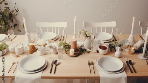 table set for a dinner
