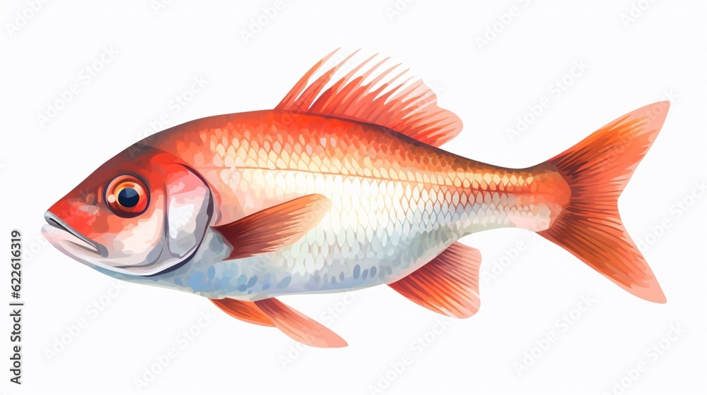 goldfish isolated on white