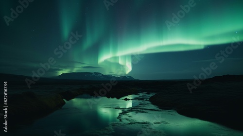 aurora borealis above the clouds