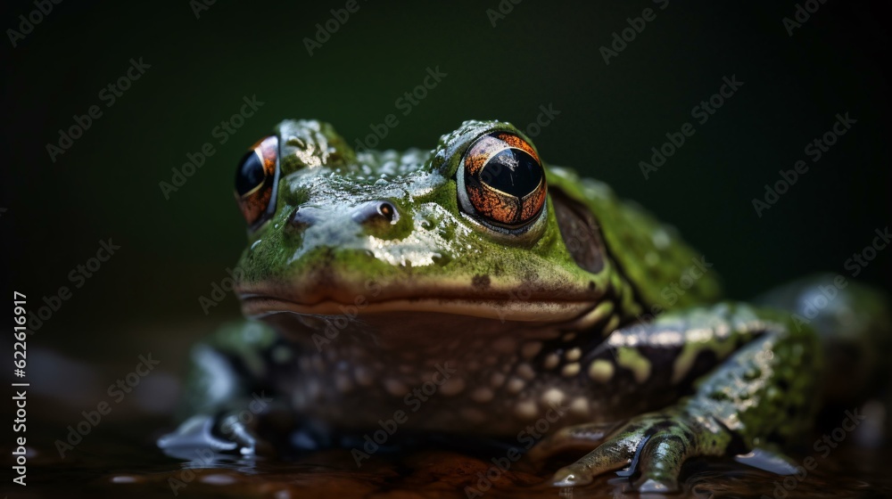 Fototapeta premium frog on a leaf