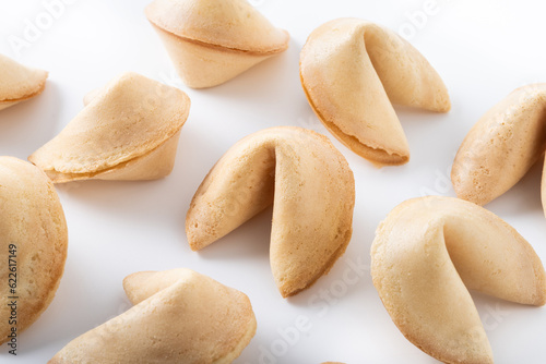 Traditional chinese fortune cookies pattern isolated on white background