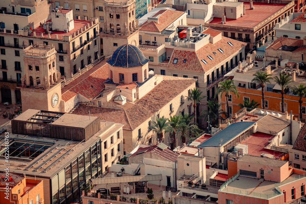 view of the old town Alicante