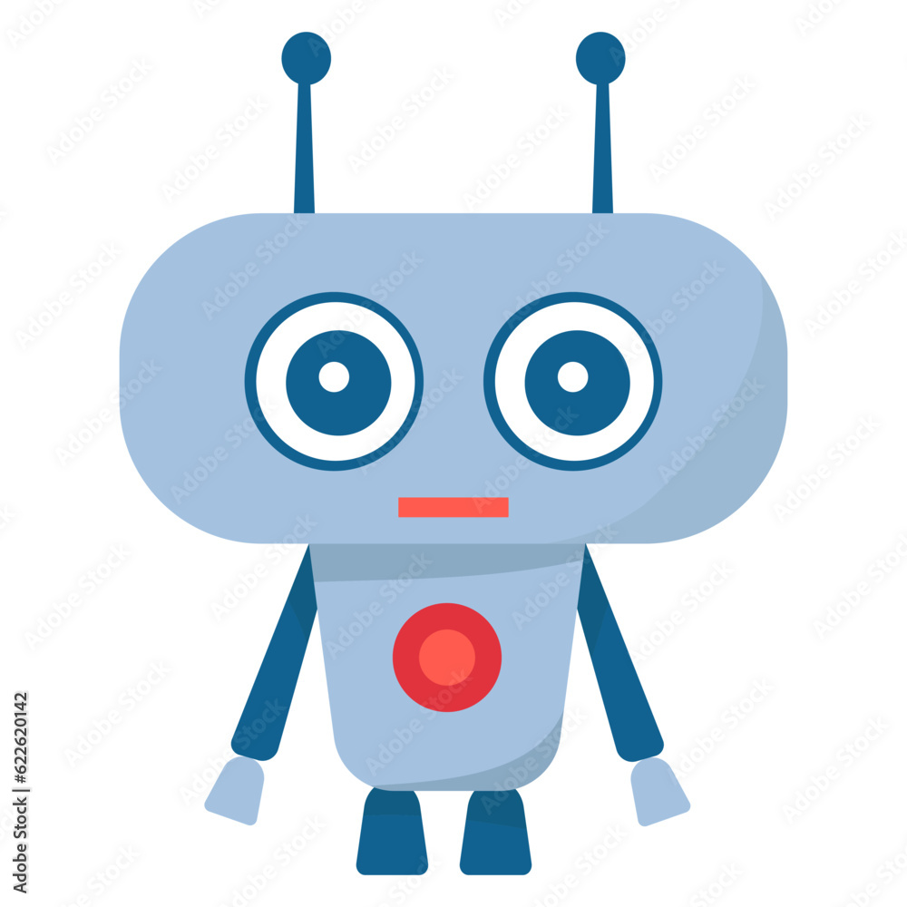 kid robot in flat style, on white background vector kid robot in flat style, on white background vector