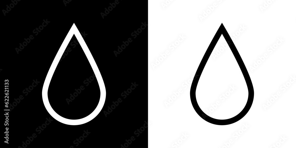 Water drops icon set. Water or rain drop vector icon illustration. Water drops icon set. Water or rain drop vector icon illustration.