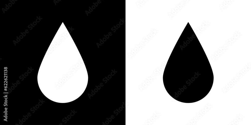 Water drops icon set. Water or rain drop vector icon illustration. Water drops icon set. Water or rain drop vector icon illustration.