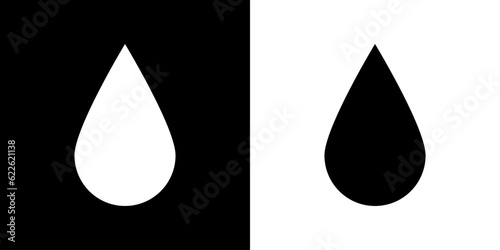 Water drops icon set. Water or rain drop vector icon illustration.