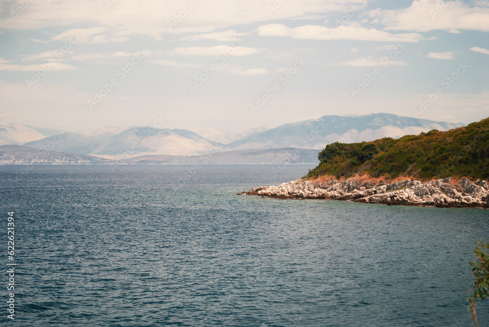 rocky coast of Corfu