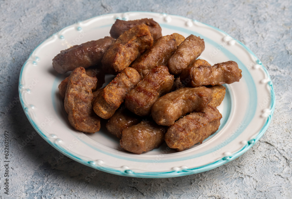 Traditional Turkish food; dry meatballs or inegöl meatballs with potatoes (Turkish name; Kuru kofte) Traditional Turkish food; dry meatballs or inegöl meatballs with potatoes (Turkish name; Kuru kofte)