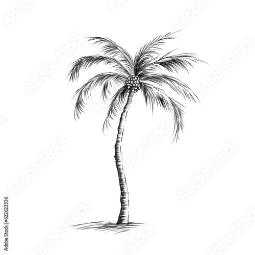 coconut tropical palm tree ai generated
