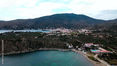 Aerial view of Casa Dali house of Salvador Dali and Port Lligat Village in Costa Brava photo