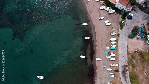 Aerial top down view of Casa Dali house of Salvador Dali in Port Lligat Costa Brava photo