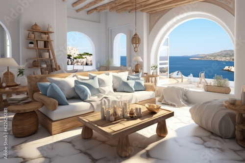Modern architecture and design of a designer villa, accommodation in a Mediterranean landscape