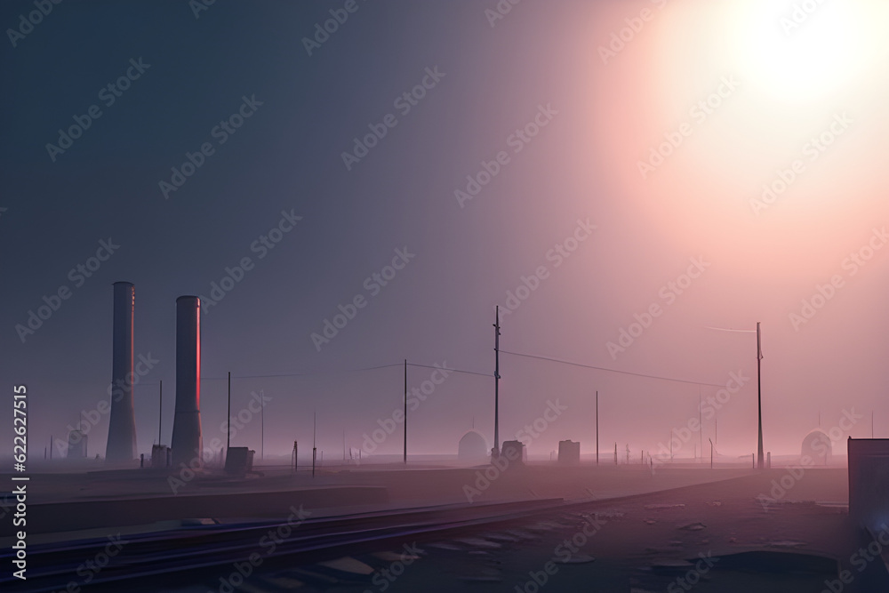 a desertified city. Generative AI