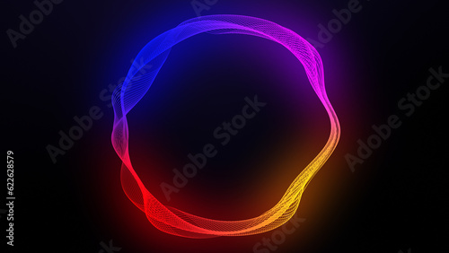 Abstract circle animation with geometric ripple effect for intro and background loop