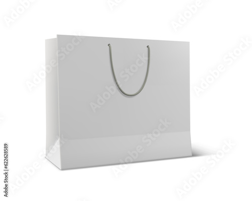 Vector isolated image of paper bag for shop, store