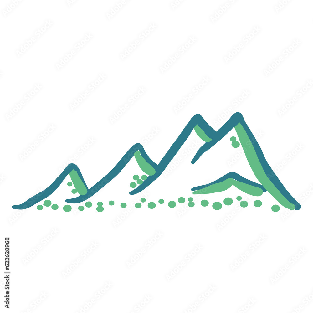 illustration of mountain landscape illustration of mountain landscape