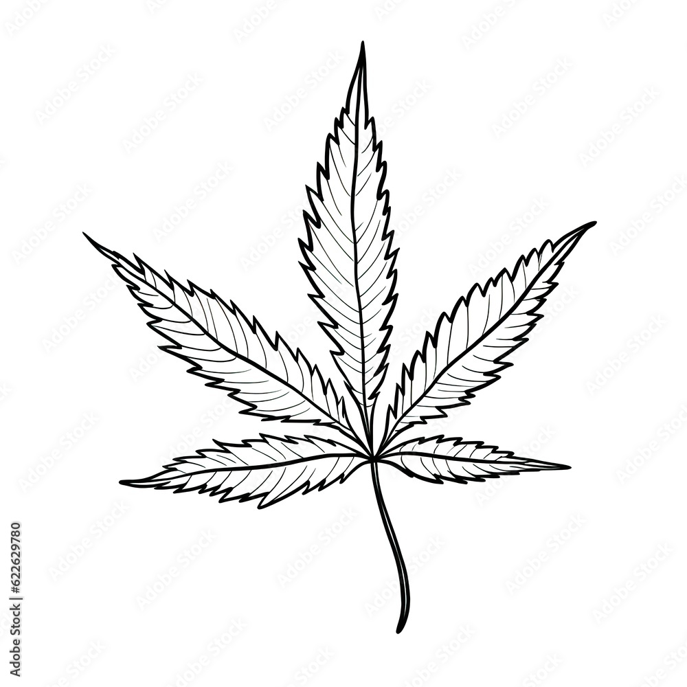 hemp cannabis leaf ai generated