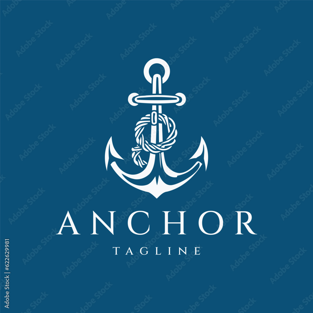 Anchor logo design vector illustration Anchor logo design vector illustration
