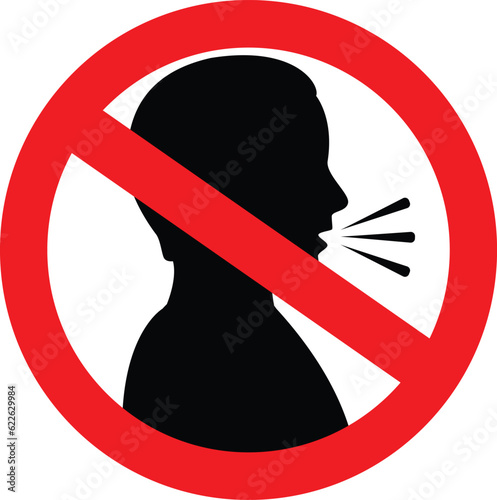 No speak sign vector
