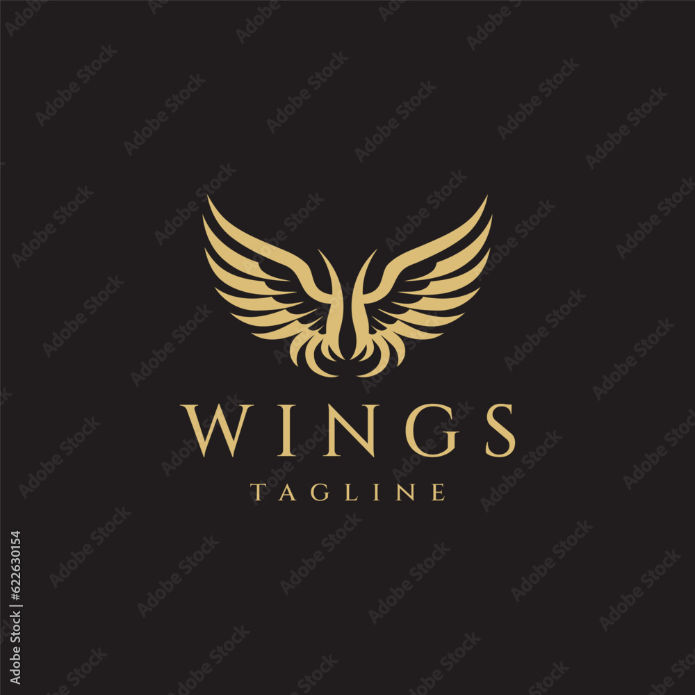 Wings logo design vector illustration Wings logo design vector illustration