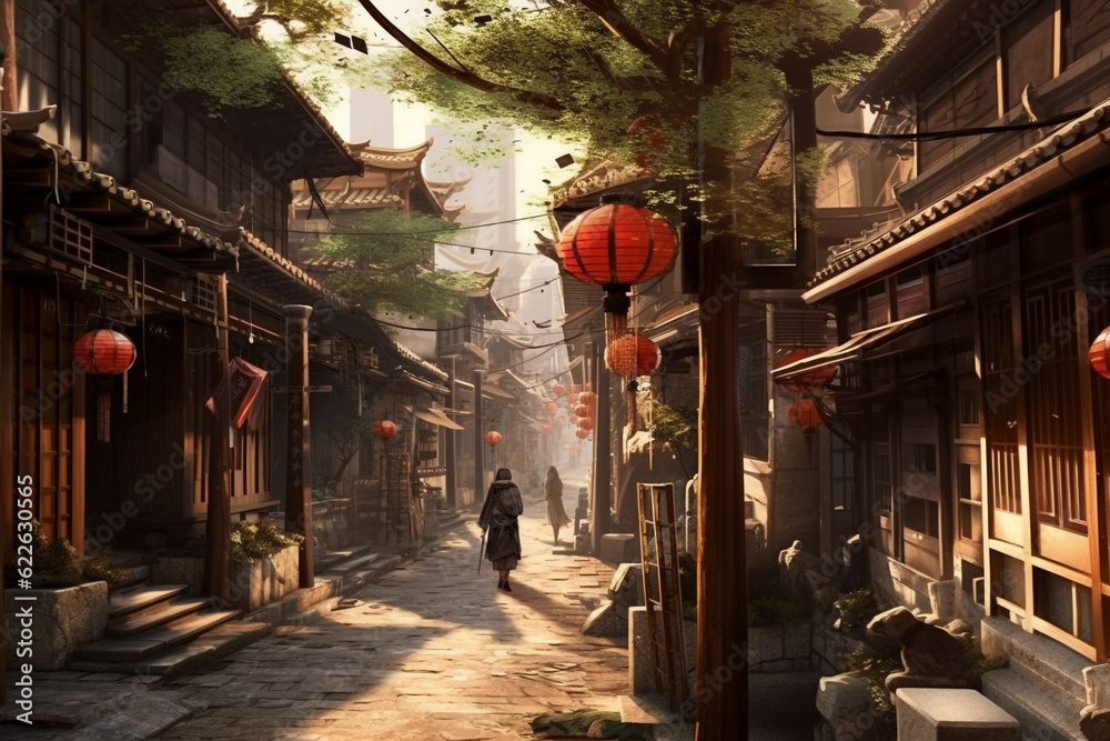 realistic walking down the streets of ancient hd wallpaper