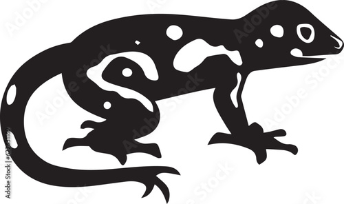 Salamander Black And White, Vector Template Set for Cutting and Printing