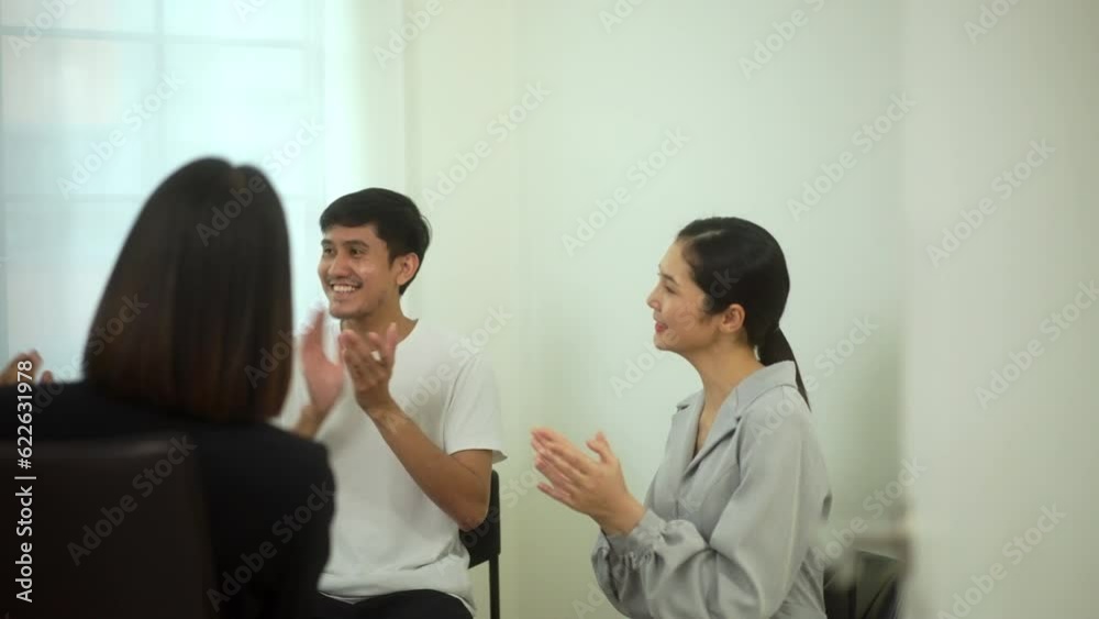 People meeting in support group and talking together with psychologist during group therapy. Colleagues businessman meeting for motivation and cheer up. People meeting in support group and talking together with psychologist during group therapy. Colleagues businessman meeting for motivation and cheer up.