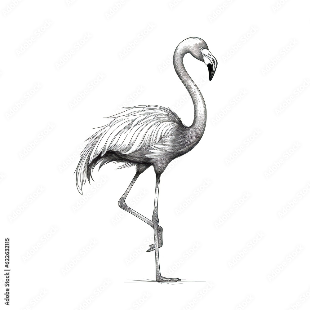 Obraz premium summer flamingo ai generated