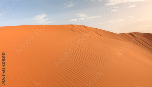 Sand dunes in the Sahara Desert, Merzouga, Morocco - Beautiful sand dunes in the Sahara desert with amazing sunrise - Sahara, Morocco