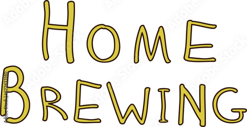 Home Brewing Lettering Sticker