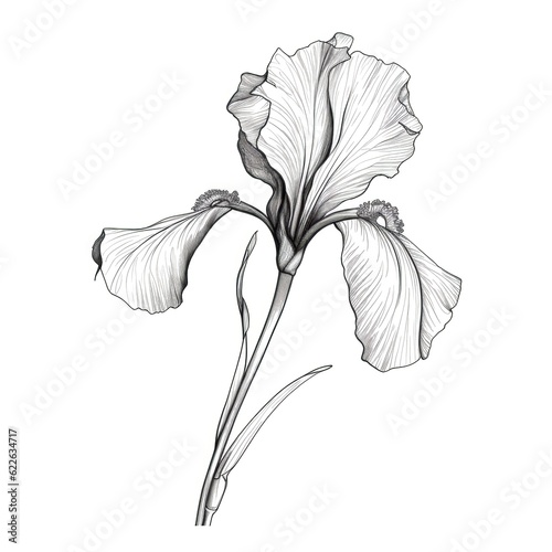 garden Iris flower ai generated