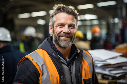 Site manager in the construction area