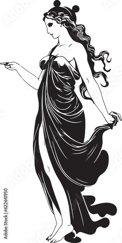 Ancient greek sculptures Venus Miloska, Greece mythology sculptures Venus Miloska, Vector Illustration, SVG