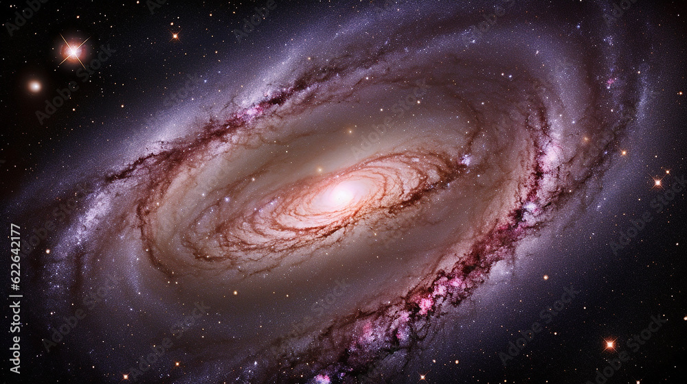 A galaxy filled with vibrant colors and cosmic dust, illuminating the darkness of space. Generative AI A galaxy filled with vibrant colors and cosmic dust, illuminating the darkness of space. Generative AI