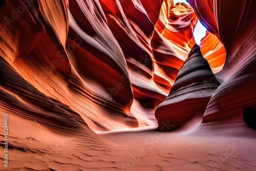 "Capture the mesmerizing interplay of light and stone formations in a natural wonder."