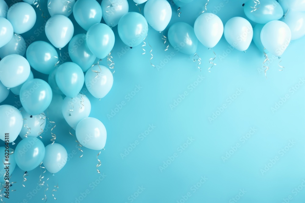 Flat Lay Decoration Party Pastel Background, Generative AI Flat Lay Decoration Party Pastel Background, Generative AI