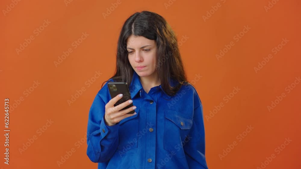 Gambling woman exclaims winning money in online game Gambling woman exclaims winning money in online game