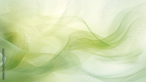 Generative AI image of abstract green smoke movement backdrop: A mesmerizing swirl of vibrant green hues dances and twists, forming a captivating and ethereal atmosphere.