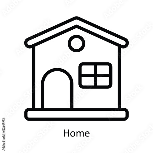 Home Vector   outline Icon Design illustration. Kitchen and home  Symbol on White background EPS 10 File