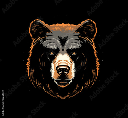 Bear symbol, emblem, logo blank. Vector illustration isolated