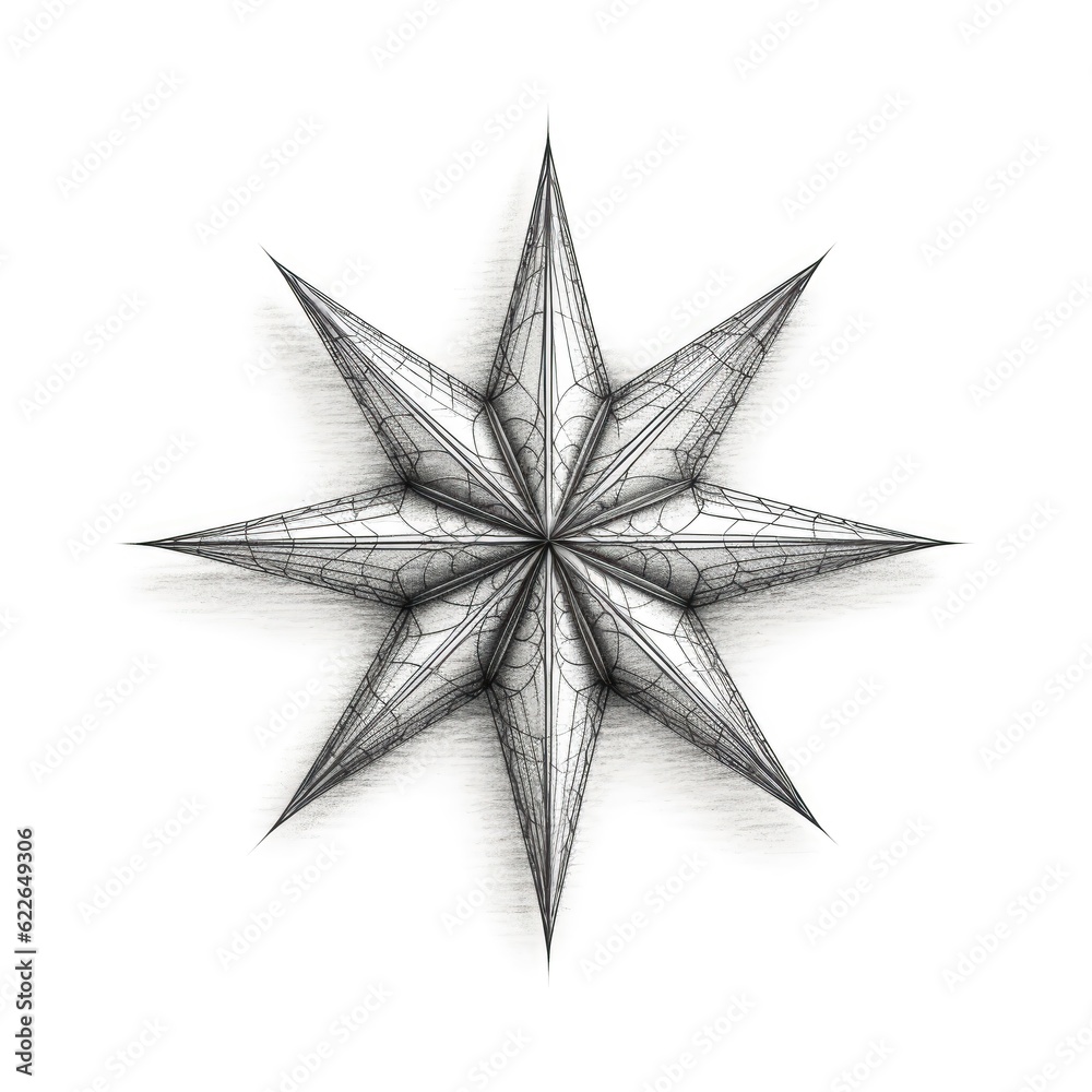 Obraz premium flat star ai generated