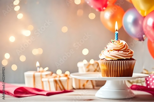 Tela birthday cake with candle