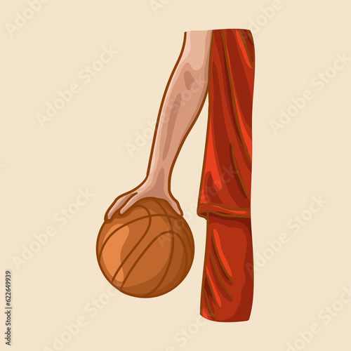 Basketball player with a ball. Game. © Andrii