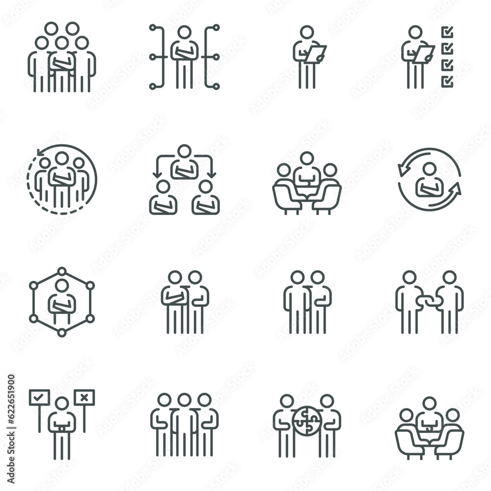 business icons set people icon 